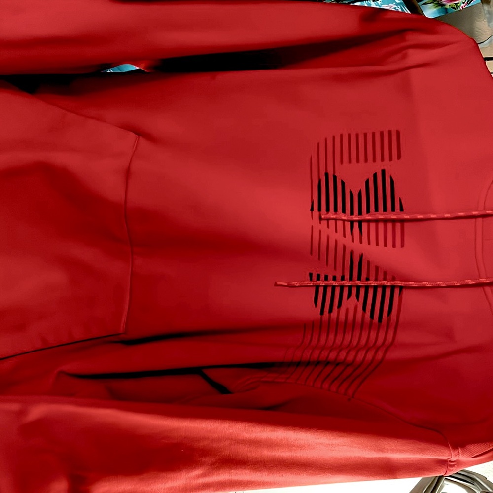 Orange/red under amour hoodie